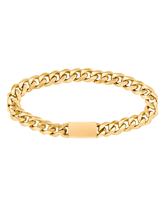 (2) BRAZALETE CADENA - DORADO